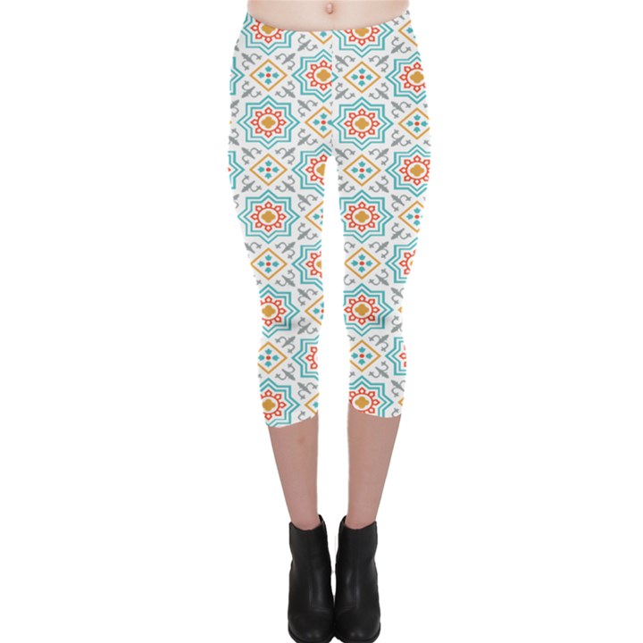 Star Sign Plaid Capri Leggings 