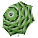 View Original Pinstripes Green Shapes Shades Hook Handle Umbrellas (Large) View2