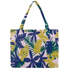 Tropics Leaf Yellow Green Blue Mini Tote Bag by Mariart