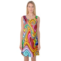 Rainbow Gnarls Sleeveless Satin Nightdress by WolfepawFractals