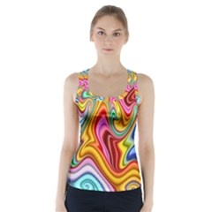 Rainbow Gnarls Racer Back Sports Top by WolfepawFractals