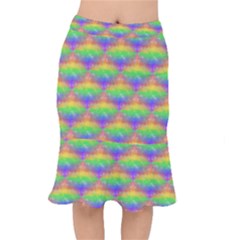 Painted Rainbow Pattern Mermaid Skirt by Brini