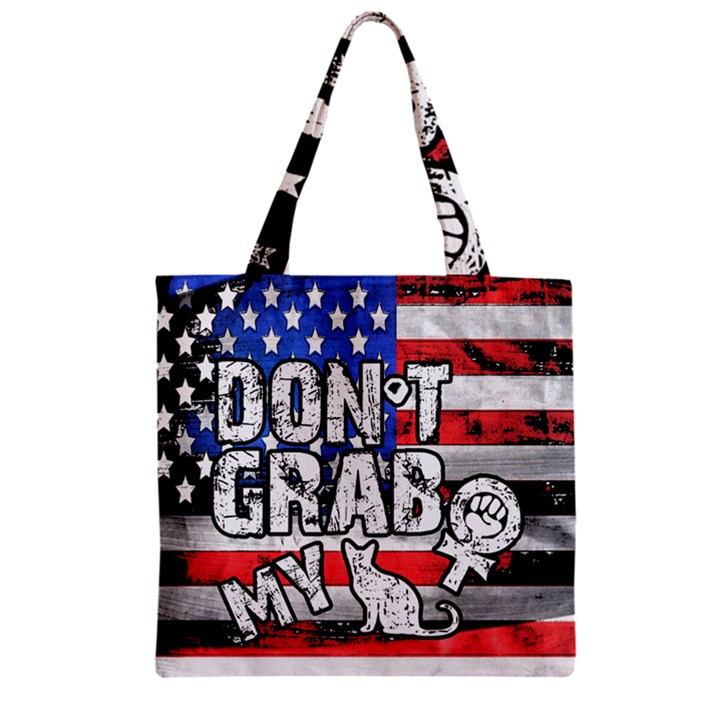 Dont grab my Zipper Grocery Tote Bag