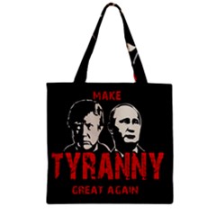 Make Tyranny Great Again Zipper Grocery Tote Bag by Valentinaart