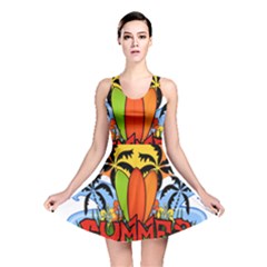 Tropical Summer Reversible Skater Dress by Valentinaart