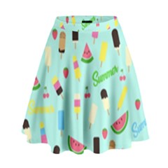 Summer Pattern High Waist Skirt