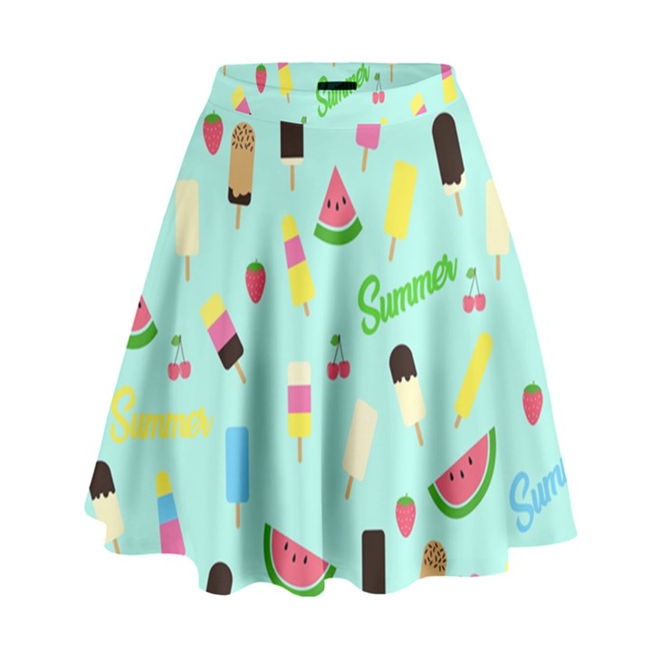 Summer pattern High Waist Skirt