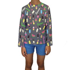 Summer Pattern Kids  Long Sleeve Swimwear by Valentinaart