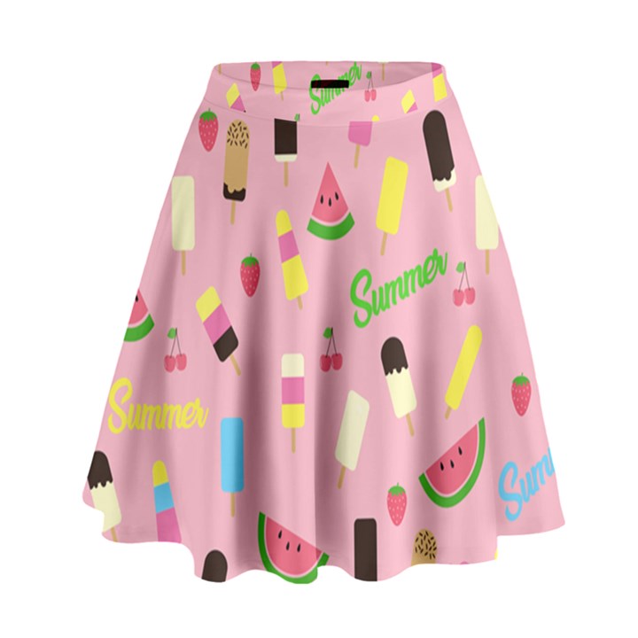 Summer pattern High Waist Skirt