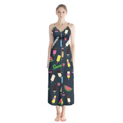 Summer Pattern Button Up Chiffon Maxi Dress by Valentinaart