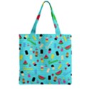 Summer pattern Zipper Grocery Tote Bag View1