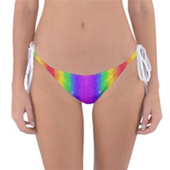 Striped Painted Rainbow Reversible Bikini Bottom by Brini