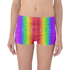 Striped Painted Rainbow Reversible Boyleg Bikini Bottoms by Brini