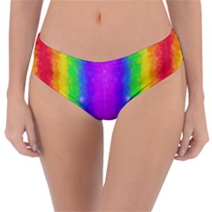 Striped Painted Rainbow Reversible Classic Bikini Bottoms by Brini