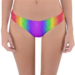 Striped Painted Rainbow Reversible Hipster Bikini Bottoms by Brini