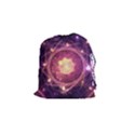 A Gold And Royal Purple Fractal Map Of The Stars Drawstring Pouches (Small)  View1