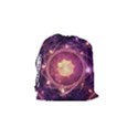 A Gold And Royal Purple Fractal Map Of The Stars Drawstring Pouches (Small)  View2