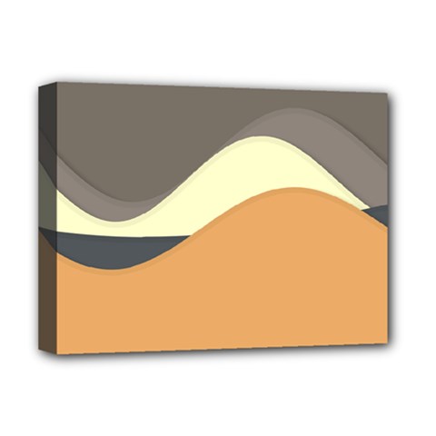 Wave Chevron Waves Material Deluxe Canvas 16  X 12   by Mariart