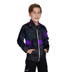 Black Camo Shot Spot Paint Wind Breaker (kids) by Mariart