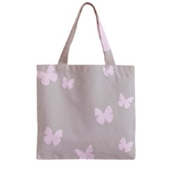 Butterfly Silhouette Organic Prints Linen Metallic Synthetic Wall Pink Zipper Grocery Tote Bag by Mariart