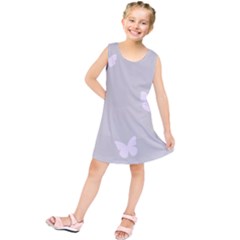Butterfly Silhouette Organic Prints Linen Metallic Synthetic Wall Pink Kids  Tunic Dress by Mariart