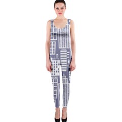 Building Citi Town Cityscape Onepiece Catsuit by Mariart