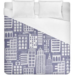 Building Citi Town Cityscape Duvet Cover (King Size)