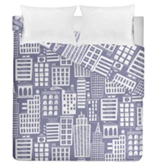 Building Citi Town Cityscape Duvet Cover Double Side (Queen Size)