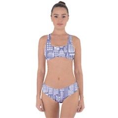 Building Citi Town Cityscape Criss Cross Bikini Set