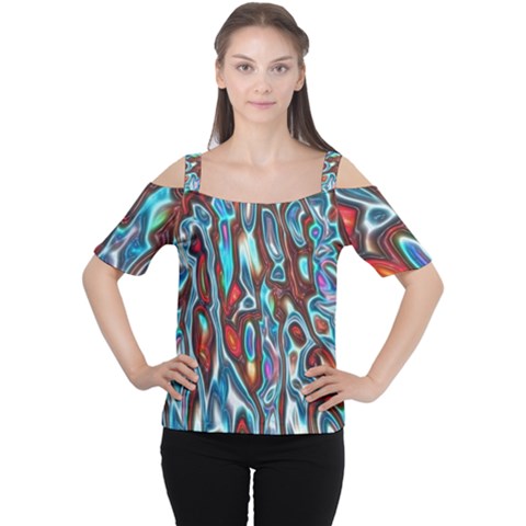 Dizzy Stone Wave Women s Cutout Shoulder Tee by Mariart