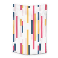 Geometric Line Vertical Rainbow Small Tapestry