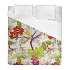 Flower Floral Red Green Tropical Duvet Cover (full/ Double Size) by Mariart