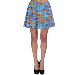 Geometric Line Cable Love Skater Skirt by Mariart