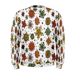Flower Floral Sunflower Rose Pattern Base Men s Sweatshirt