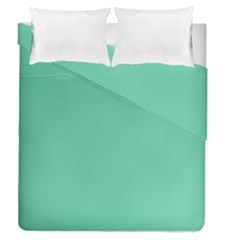 Aquamarine Solid Color  Duvet Cover Double Side (Queen Size)