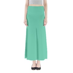 Aquamarine Solid Color  Maxi Skirts