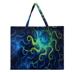 Electricsheep Mathematical Algorithm Displays Fractal Permutations Zipper Large Tote Bag by Mariart