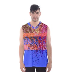 Glitchdrips Shadow Color Fire Men s Basketball Tank Top by Mariart