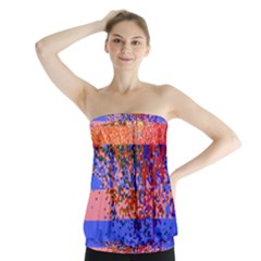 Glitchdrips Shadow Color Fire Strapless Top by Mariart