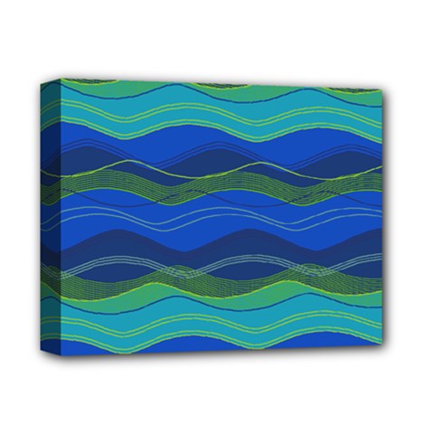 Geometric Line Wave Chevron Waves Novelty Deluxe Canvas 14  X 11 