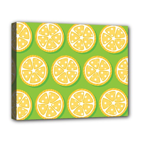 Lime Orange Yellow Green Fruit Deluxe Canvas 20  X 16   by Mariart