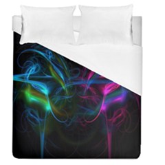 Light Waves Light Red Blue Duvet Cover (Queen Size)