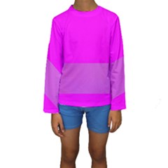 Line Pink Kids  Long Sleeve Swimwear