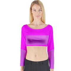 Line Pink Long Sleeve Crop Top