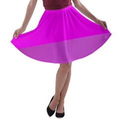 Line Pink A-line Skater Skirt