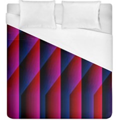 Photography Illustrations Line Wave Chevron Red Blue Vertical Light Duvet Cover (king Size)