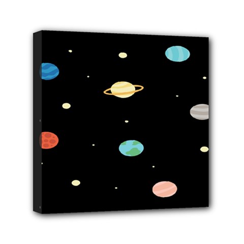 Planets Space Mini Canvas 6  X 6 