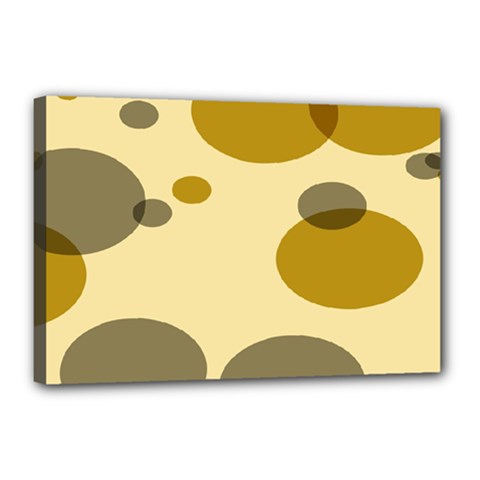 Polka Dots Canvas 18  x 12 