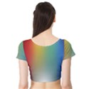 Rainbow Flag Simple Short Sleeve Crop Top (Tight Fit) View2