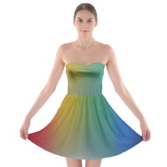 Rainbow Flag Simple Strapless Bra Top Dress